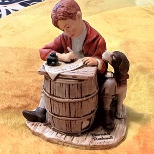 Norman Rockwell Red and Brown Figurine
